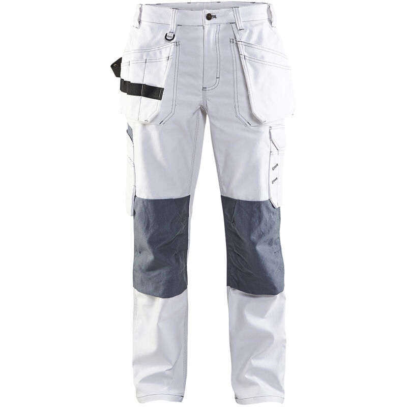 Pantalon de travail peintre femme 7131 - Blanc/Gris clair 2XL - FR(52) - SE(C50) - Standards