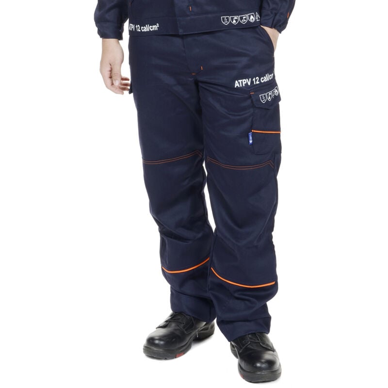 Pantalon de travail Penta Arc Flash, XXL Homme, Bleu marine, Antistatique, Retardateur de flamme ( Prix pour 1 )
