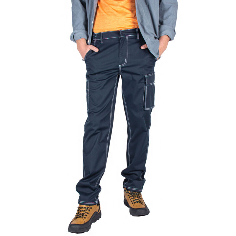 Pantalon de travail pour homme FIRI ELASTIC BHP Pantalon de travail 3XL 56 gris longueur taille
