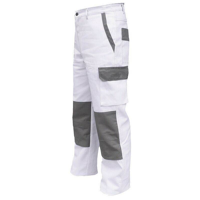Dulary – Pantalon de jardinage élastique taille 40/42 – 7 poches fonctionnelles – Soufflet pour protège-genoux – Confort et liberté de mouvement