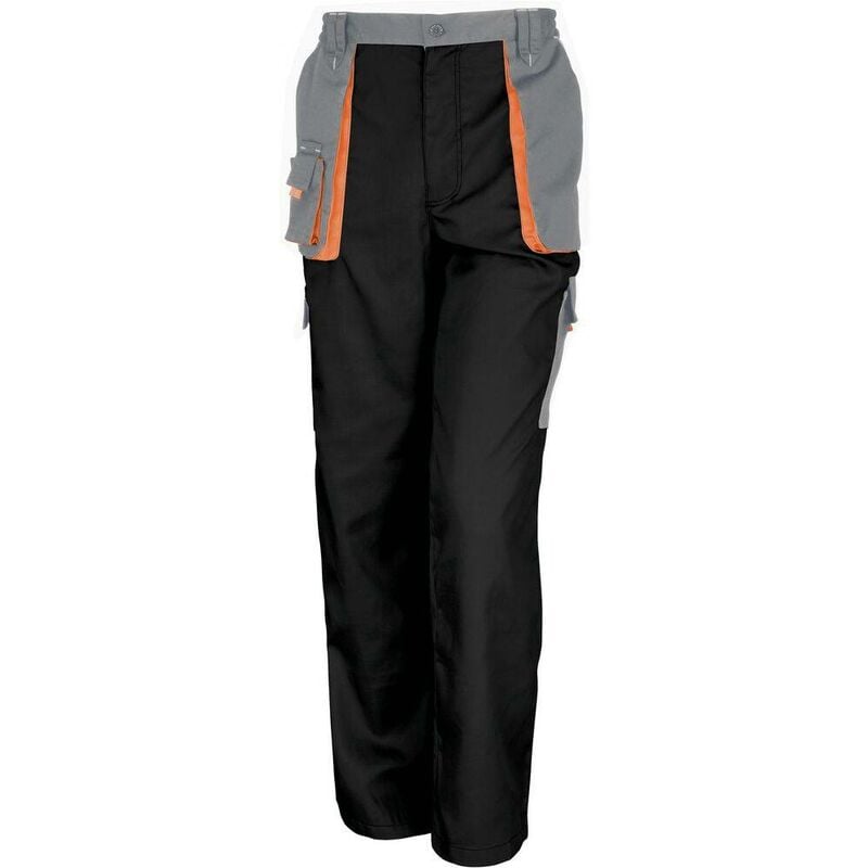 Pantalon de travail Result Lite Noir / Gris 3XL