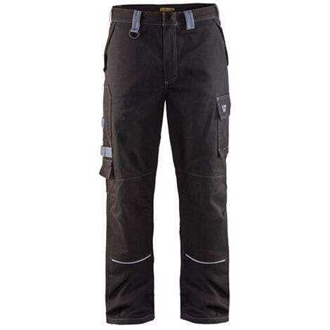 Pantalon de travail retardant flamme 1561 - Noir/Gris clair XS - FR(38) - SE(C44) - Standards
