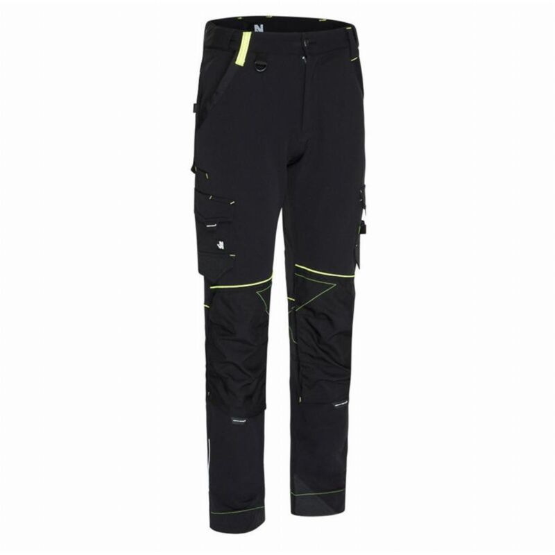 Pantalon - nine worth - Sacha Noir/Jaune fluo 1388 T.42 Pantalon - nine worth - Sacha Noir/Jaune fluo 1388 T.42