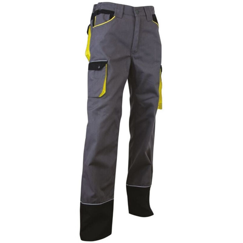 LMA - Pantalon de travail sechoir - gris/noir/jaune 2XL - FR(52)
