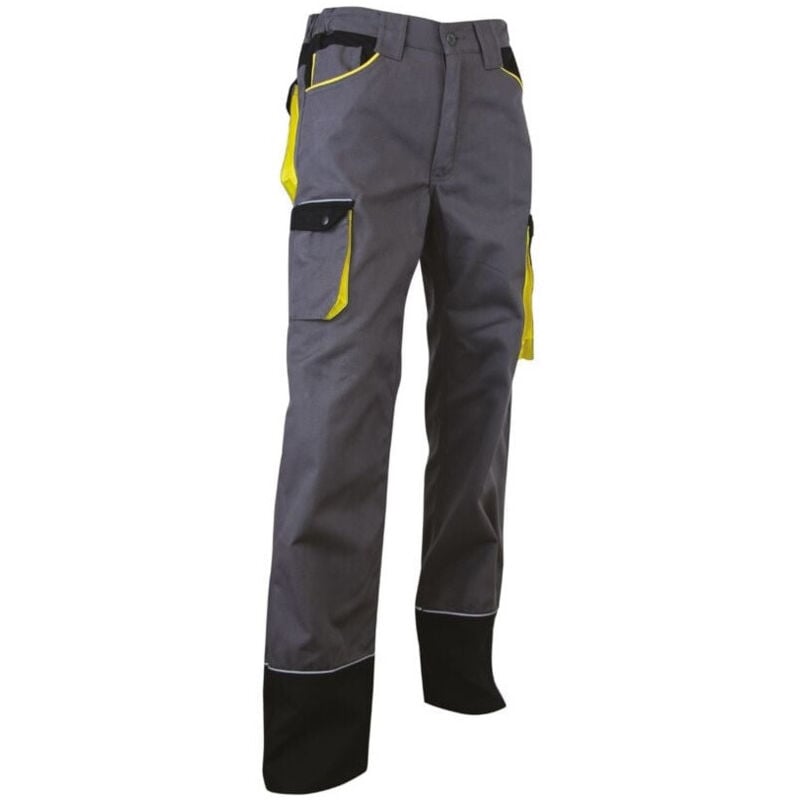 Pantalon de travail SECHOIR - GRIS/NOIR/JAUNE S - FR(36)