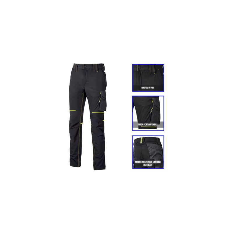 U-power - FU189BC-L - Pantalon modéle world Black Carbon gamme future Taille l