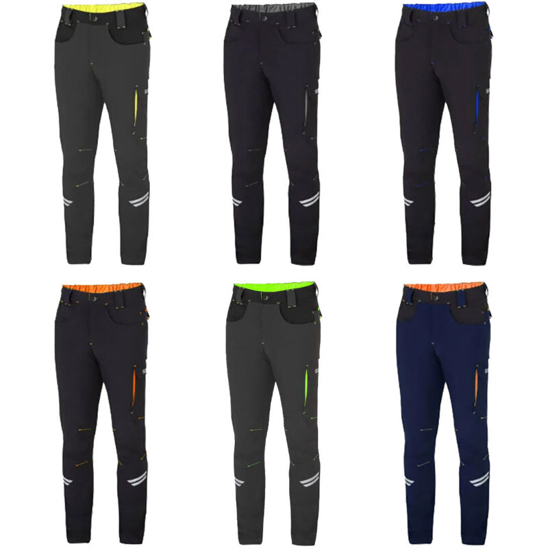Sparco Kansas Tech Light Pants Pantalon de travail technique le'ger pour homme taille s noir/gris fonce' en nylon avec inserts renforce's aux genoux