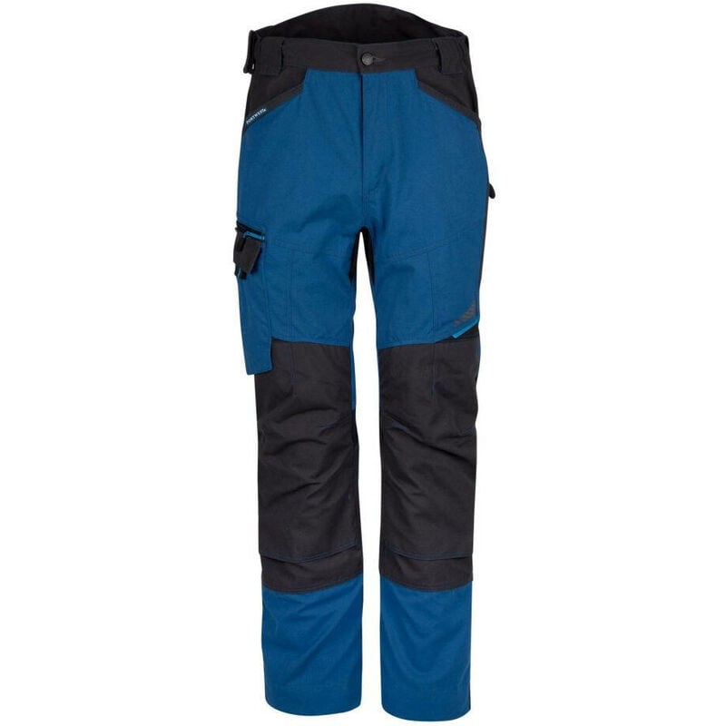 pantalon de travail stretch multipoches portwest wx3 service bleu 52 - bleu
