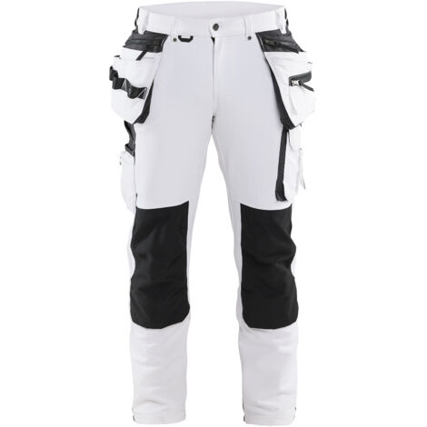 Pantalon de travail stretch pour peintre 4D 1079 - Blanc/Gris foncé 3XL - FR(56) - SE(C62) - Standards