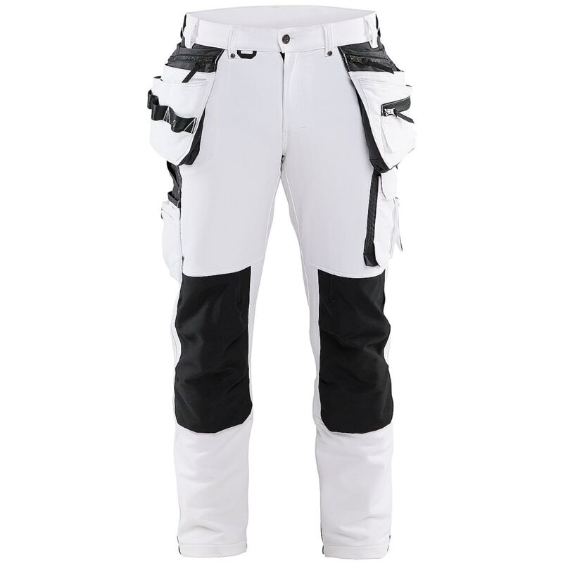 Pantalon de travail stretch pour peintre 4D 1079 - Blanc/Gris foncé m - FR(44) - SE(C50) - Courtes