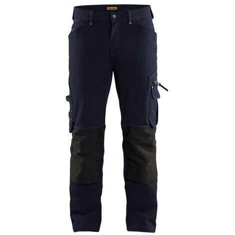 Pantalon de travail X1900 artisan stretch 4D sans poches flottantes 1989 - Noir S - FR(40) - SE(C46) - Longues