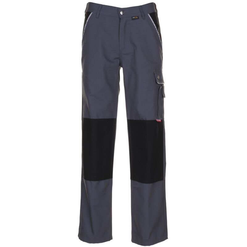 Planam - Pantalon à ceinture Canvas 320 taille 46 gris/noir 65 % pes / 35 % coton