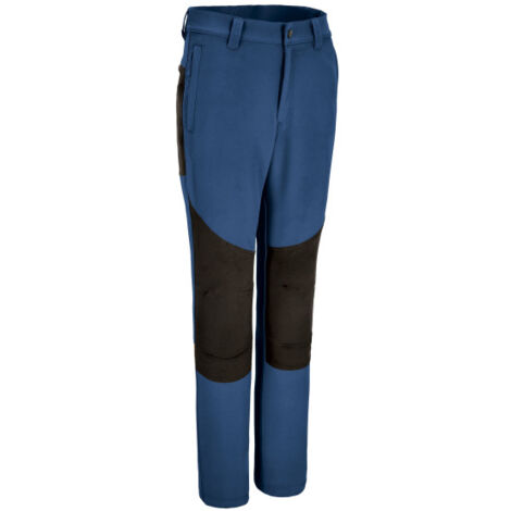 Pantalón de trekking bi-elástico con diseño bicolor con bolsillos VALENTO MERIDIUM M Azul acero/Negro
