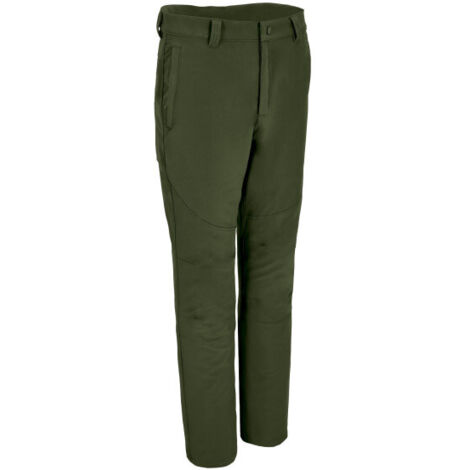 Pantalón de trekking elástico con pinzas en las rodillas, tejido bi-elástico complex JASPER XXL Verde militar