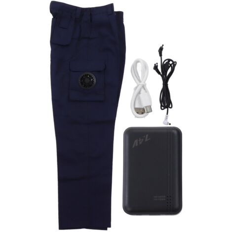 Pantalon de Ventilation Rafraîchissant pour Travaux en Extérieur, Bleu Foncé Taille XXL