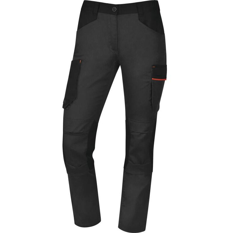 Delta Plus - Pantalon de travail mach 2 Femme, Gris/Orange ( Prix pour 1 )