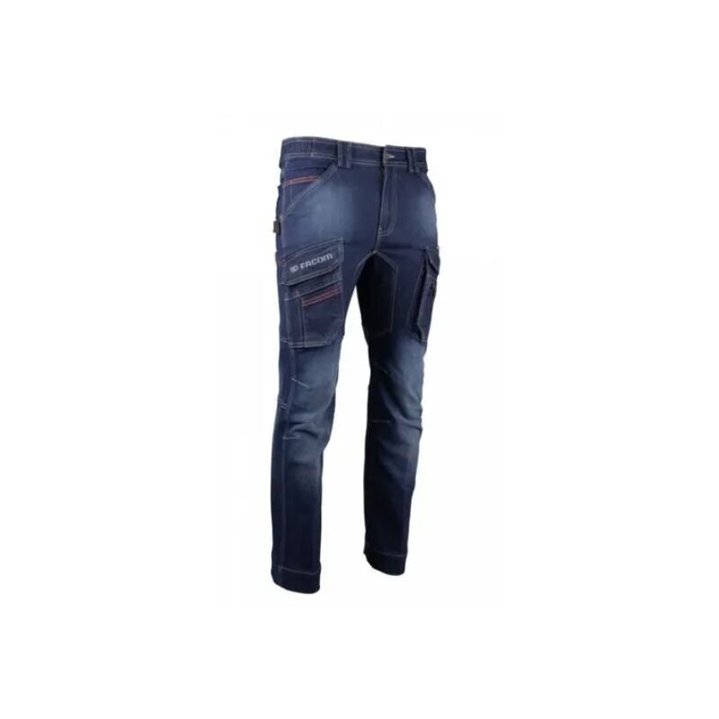 Pantalon de travail stretch multipoches paddle - denim/dark indigo m - FR(42)