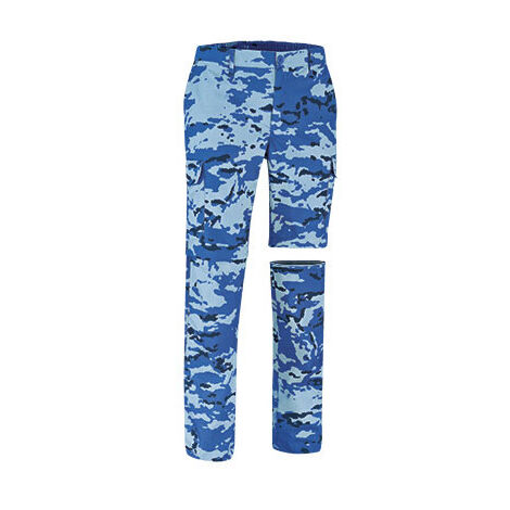 Pantalón desmontable con diseño de camuflaje Birdman VALENTO XXL Pixelado azul