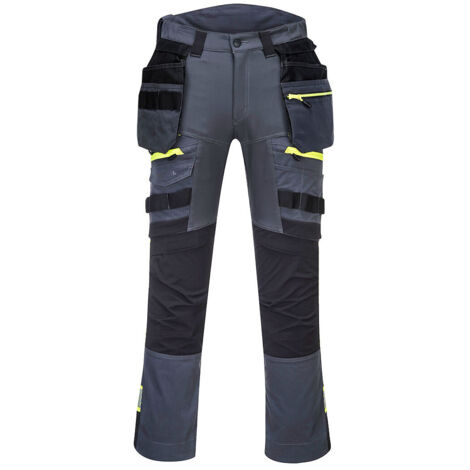 Pantalon DX4 poches flottantes démontables couleur : Gris Métal taille 50 - PORTWEST