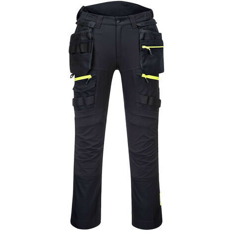 Pantalon Dx4 Poches Flottantes Démontables Couleur : Noir  Short Taille 46 - Portwest