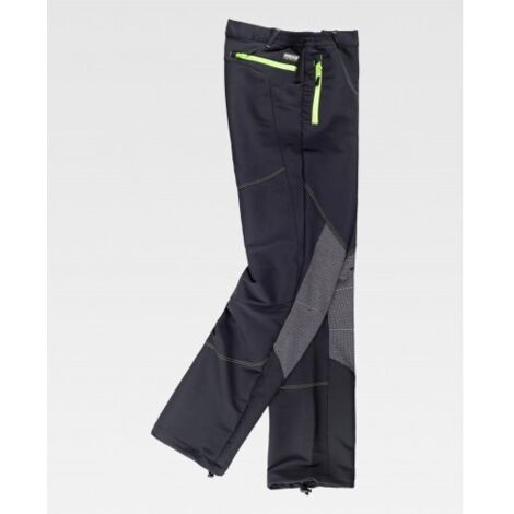 Pantalón elástico combinado con tejido Ripstop WORKTEAM S9855 Sport XL Negro+Negro
