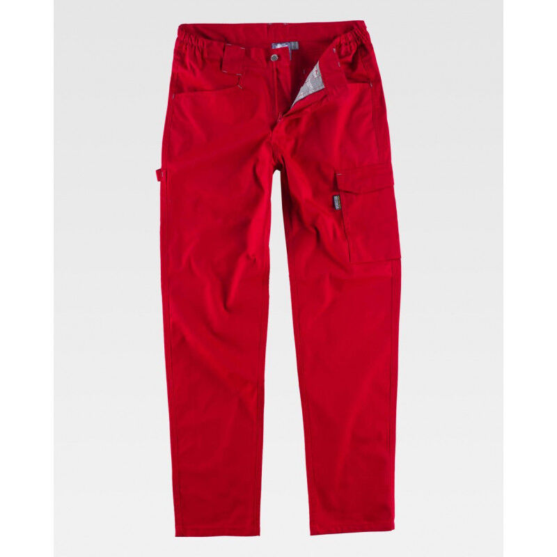 

Pantalón de tejido elástico bidireccional multibolsillos WORKTEAM Combi B4030 | Rojo - M