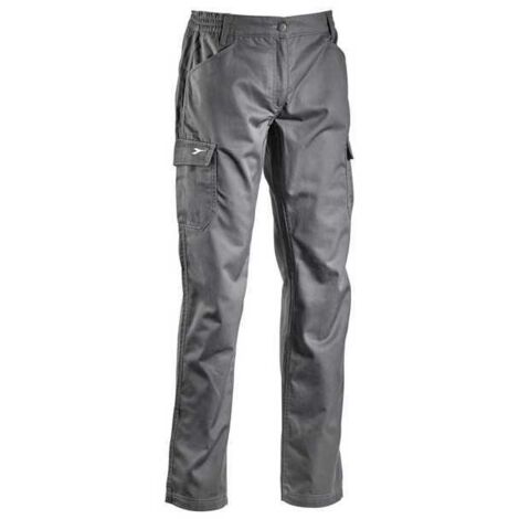 Pantalon en coton gris L Level Diadora