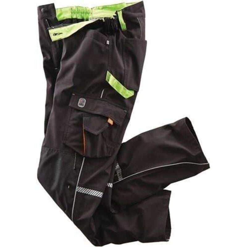 Pantalon en Softshell Workwear taille 60 noir/limette 100 % pes