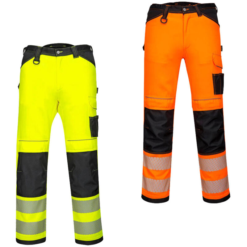 Pantalon de travail haute visibilité Portwest PW303 Stretch - 34 - Jaune