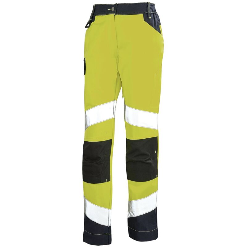 Cepovett - pantalon femme fluo tech jaune fluo/dark blue 2XL - FR(54-56)