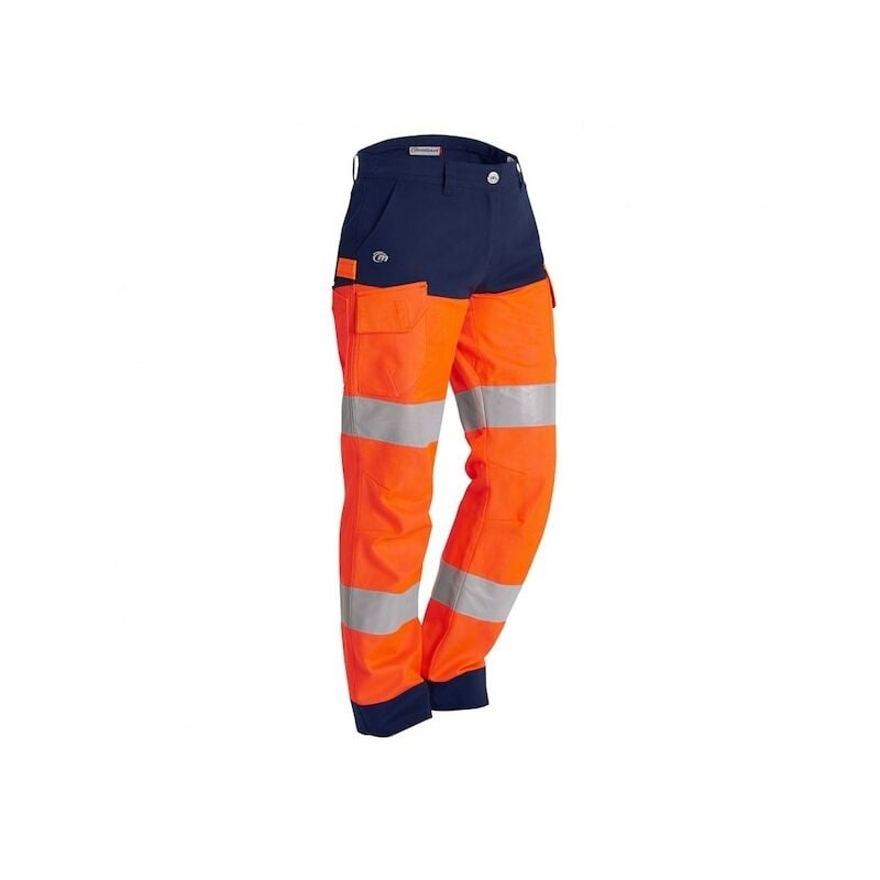 Pantalon femme haute visibilité luklight orange/marine - 42 Molinel