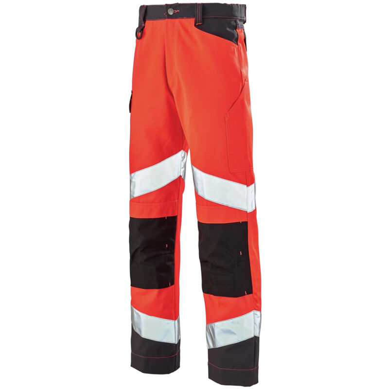 Pantalon fluo tech rouge fluo / gris charcoal haute visibilite Cepovett 22-9082-8267-2235 48/50 (l)