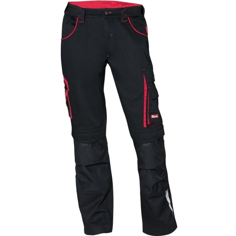 Pantalon FORTIS 24, noir/rouge Taille 58