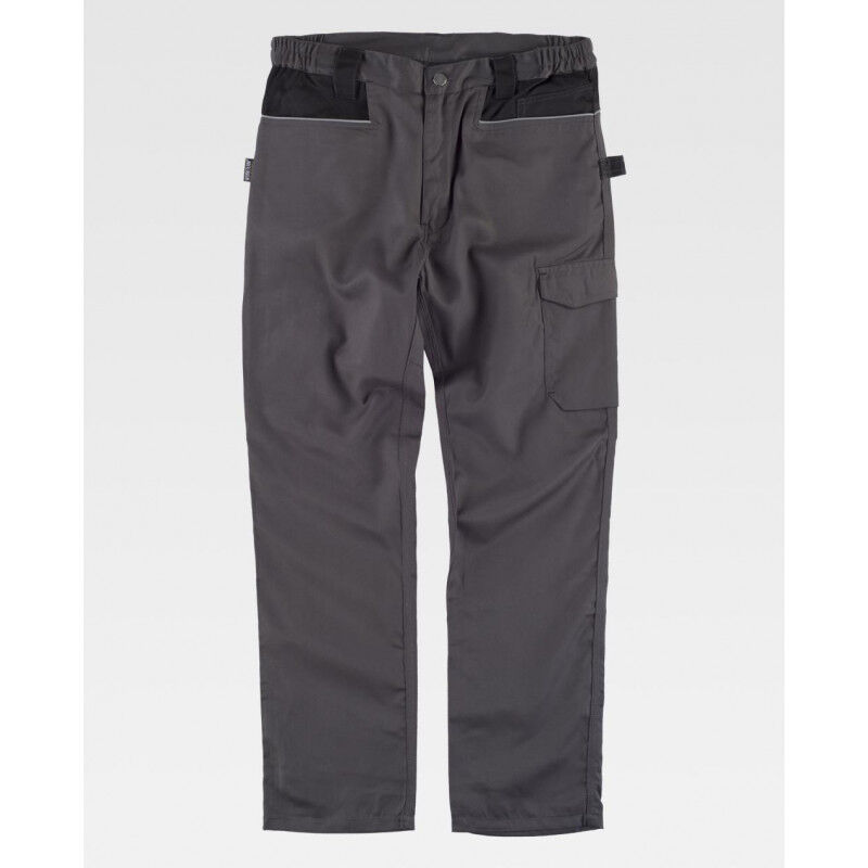 

Pantalón Future con presillas a contraste WF1050 | L - Gris Oscuro+Negro - Workteam