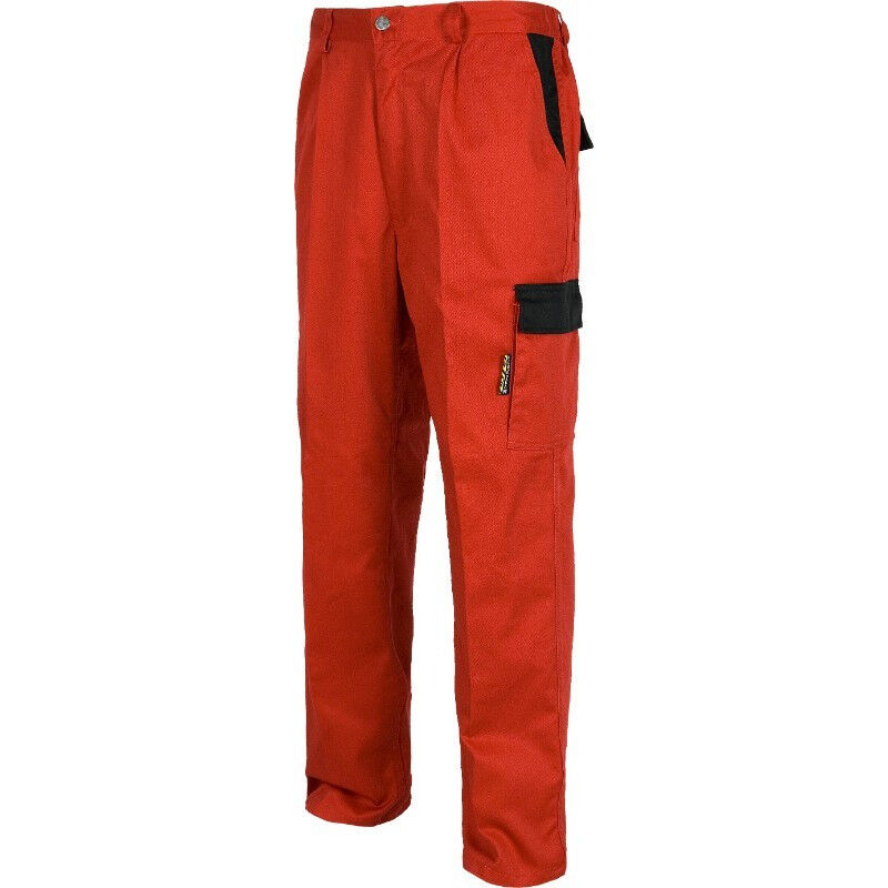 

Pantalón industrial bicolor con bolso de espátula doble Future WF1500 | 50 - Rojo+Negro - Workteam