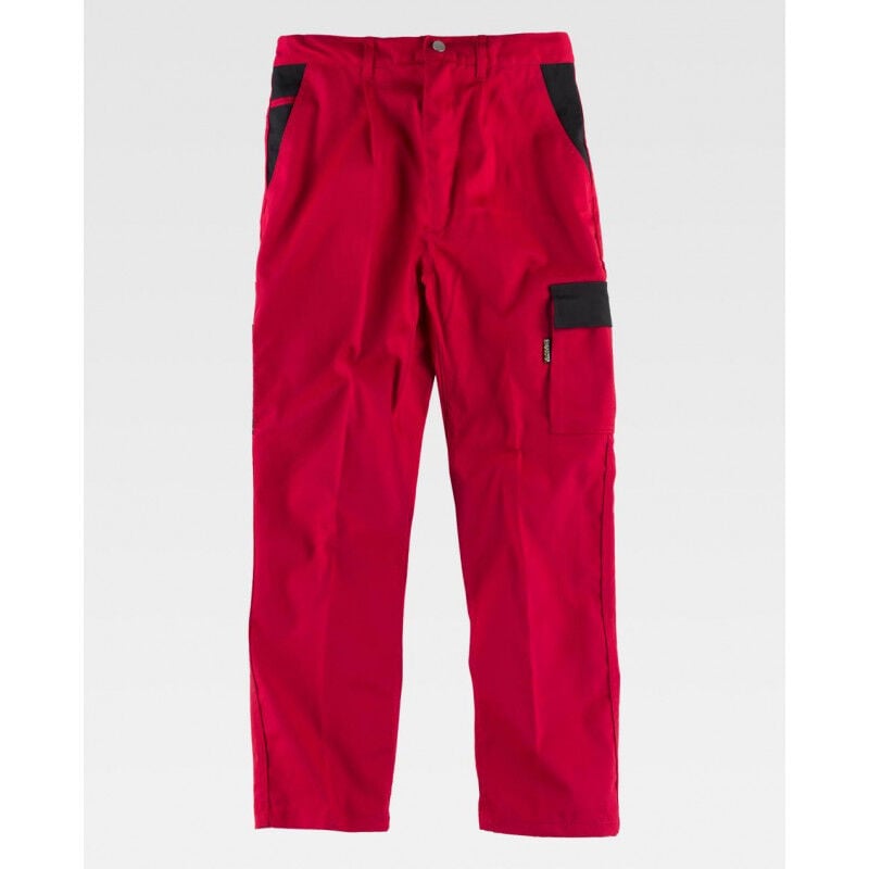 

Pantalón industrial bicolor con bolso de espátula doble WORKTEAM Future WF1500 | 54 - Rojo+Negro