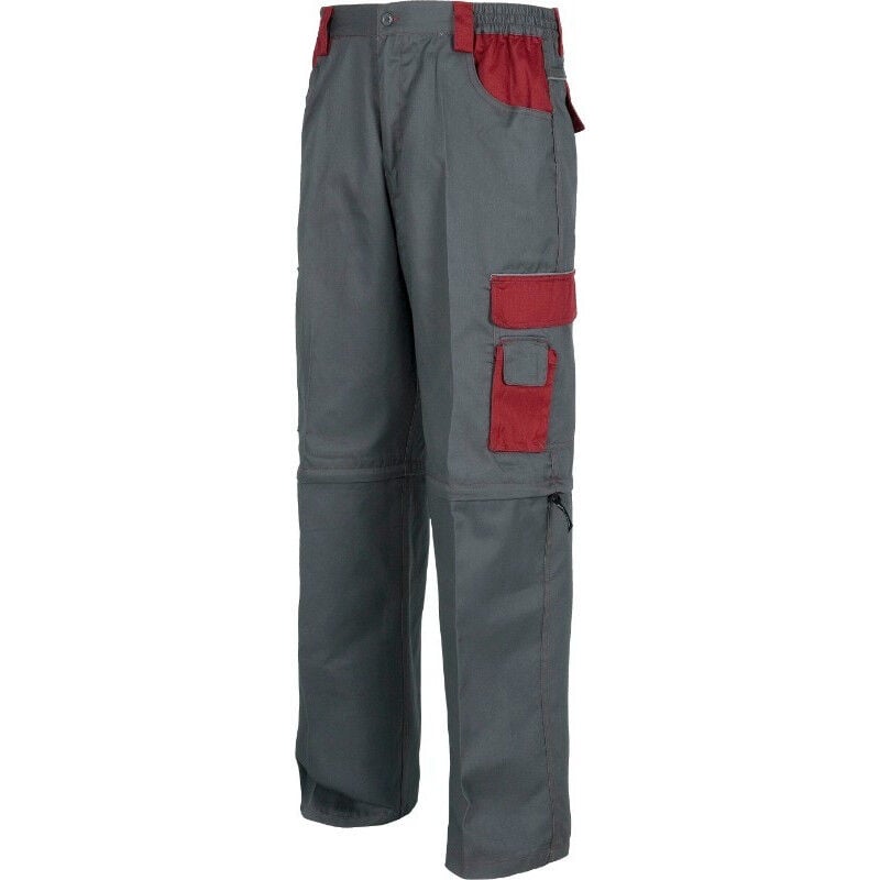 

Pantalón industrial desmontable con refuerzo Future WF1850 | 54 - Gris+Granate - Workteam