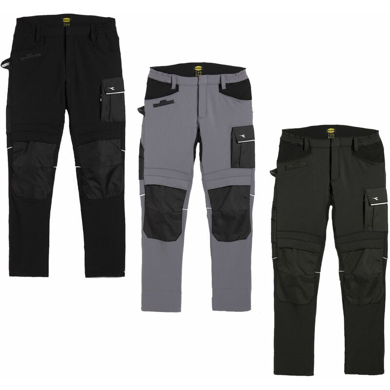 utility pant carbon pantalon de travail - s - noir - noir - diadora
