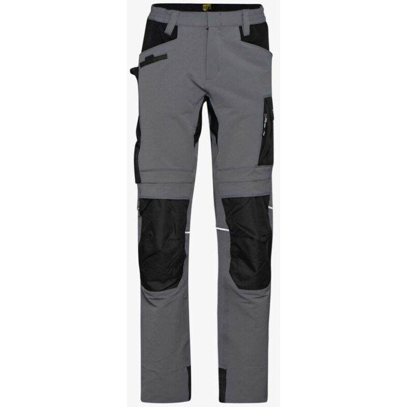 diadora - pantalon de travail multipoches stretch carbon performance gris xl - gris