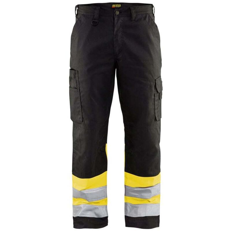 Pantalon de travail haute visibilité 1564 - Noir/Jaune fluo m - FR(42) - SE(C48) - Standards