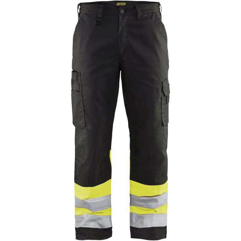 Pantalon de travail haute visibilité 1564 - Noir/Jaune fluo m - FR(44) - SE(C50) - Courtes