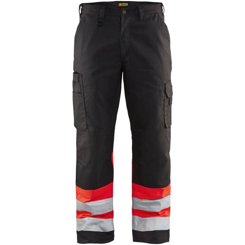 Pantalon de travail haute visibilité 1564 - Noir/Rouge fluo XS - FR(38) - SE(C44) - Standards