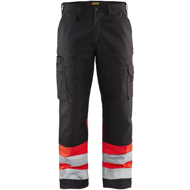 Pantalon de travail haute visibilité 1564 - Noir/Rouge fluo 3XL - FR(56) - SE(C62) - Standards