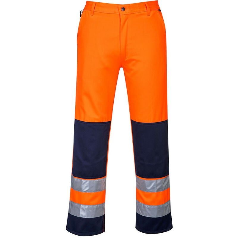 Pantalon Haute-Visibilité Séville couleur : Orange/Marine taille l Portwest