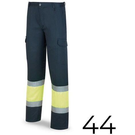 Pantalon haute visibilité bicolore polyester/coton bleu/jaune taille 44 388pfxyfa/44 brand