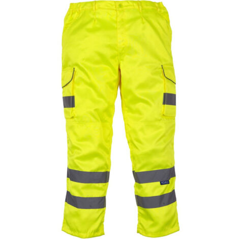 Pantalon haute visibilité Homme Yoko cargo déperlant Jaune 42