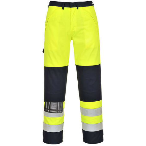 Pantalon Haute-visibilité Multirisques Couleur : Jaune/marine Taille S - Portwest