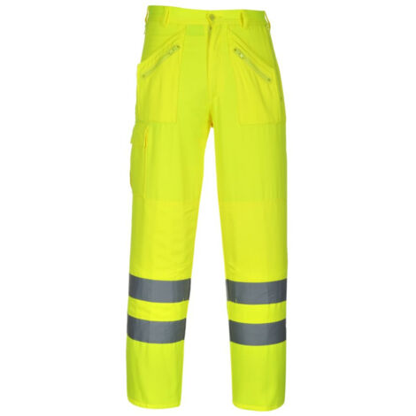 Pantalon haute visibilité Portwest Action poches genouillères Jaune S