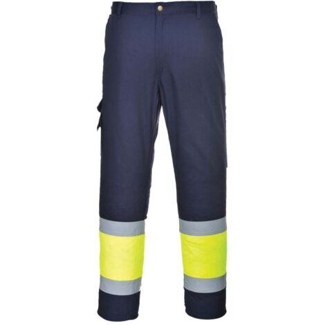 Pantalon haute visibilité Portwest Combat Bicolore Jaune / Marine XXL