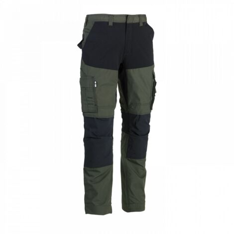 PANTALON HECTOR KAKI/NOIR T42 HEROCK 23MTR1803DK-42